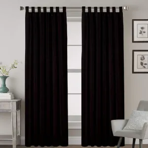 Esme Triple Pinch Pleat Short Width Curtain - Black