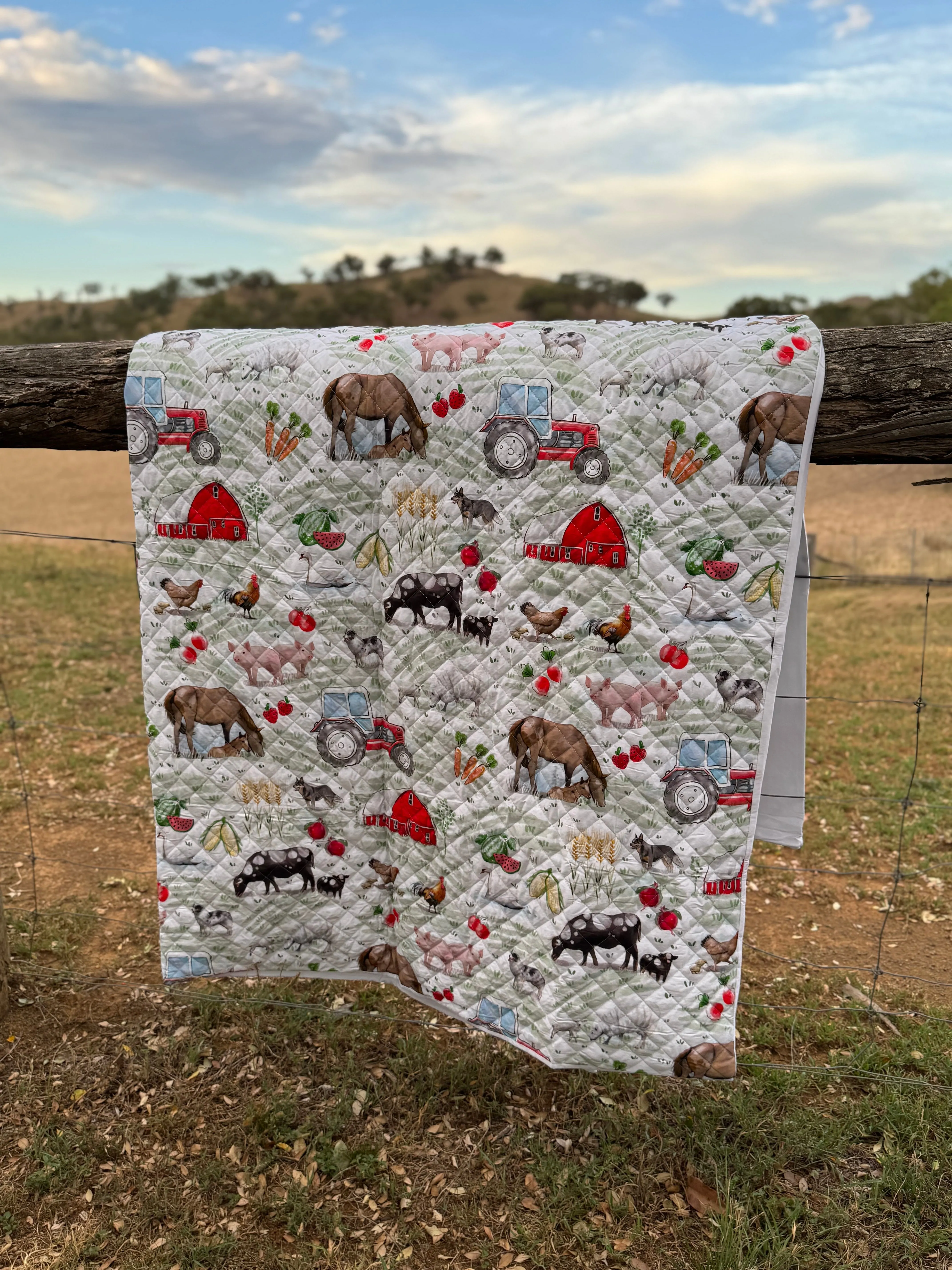 Farm Animal Coverlet/Duvet Insert - 2 in 1