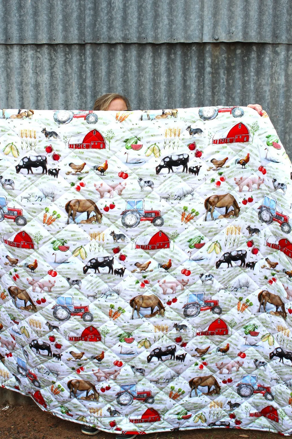 Farm Animal Coverlet/Duvet Insert - 2 in 1