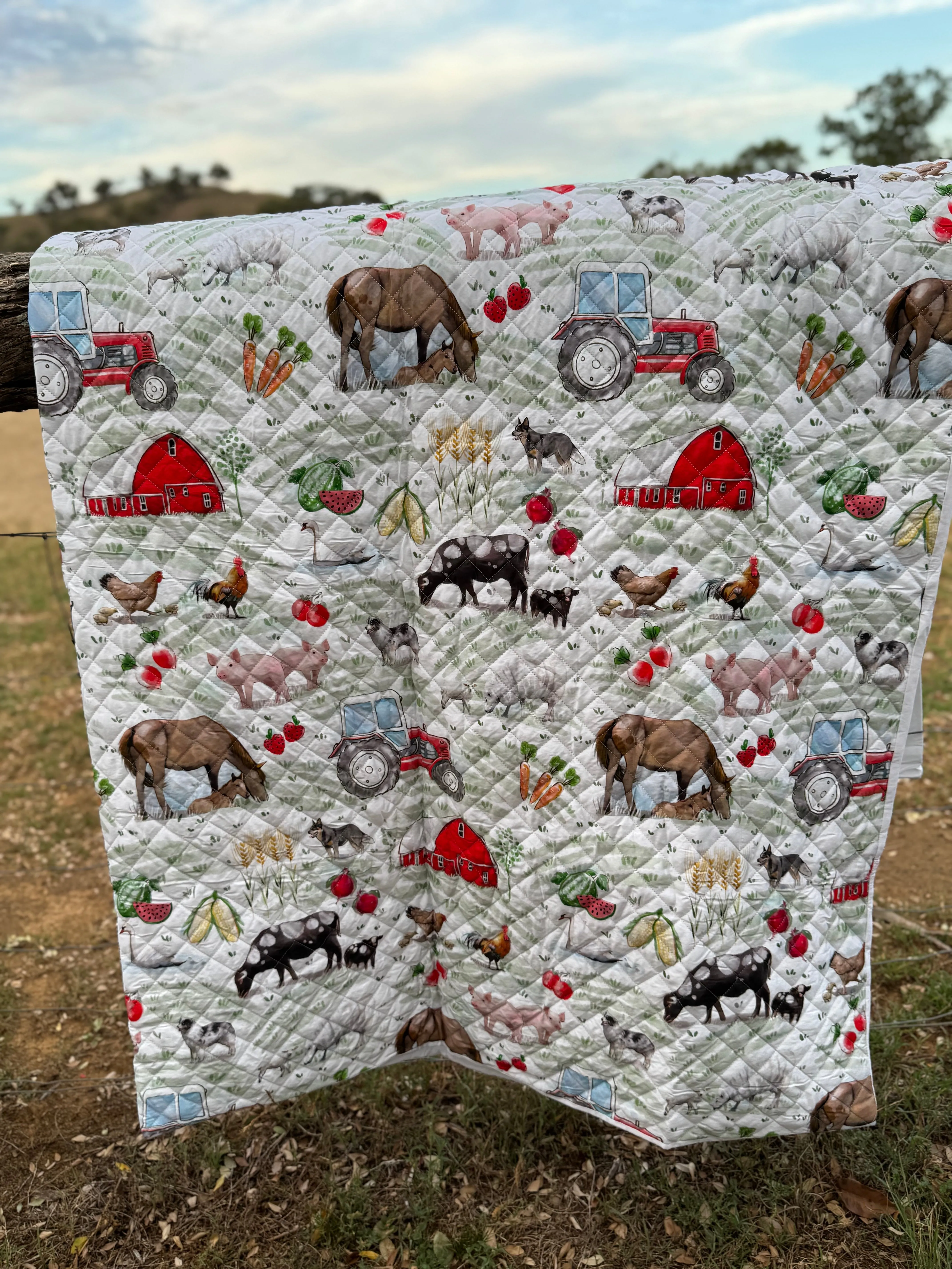 Farm Animal Coverlet/Duvet Insert - 2 in 1