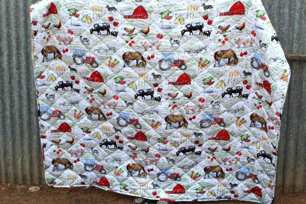 Farm Animal Coverlet/Duvet Insert - 2 in 1