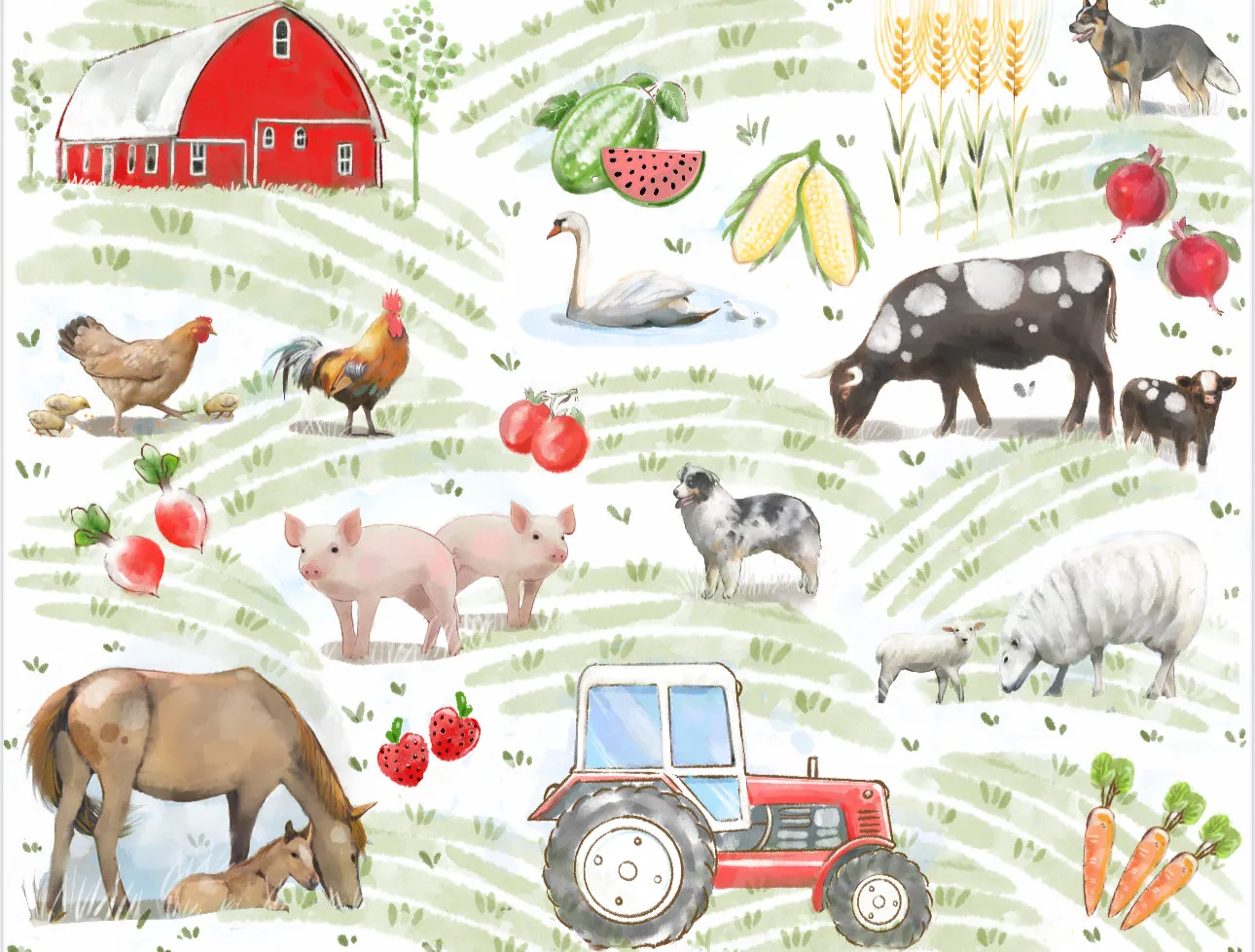 Farm Animal Coverlet/Duvet Insert - 2 in 1