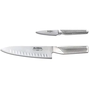 Global Cromova 18 Stainless Steel 2 Piece Kitchen Knife Set