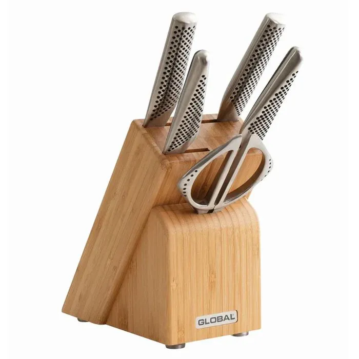 Global Takashi 6 Piece Knife Block Set - Made in Japan