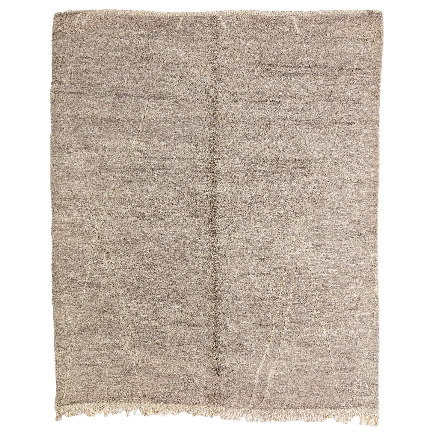 Grey Casablanca Moroccan Wool Rug - 10'2" x 12'8"