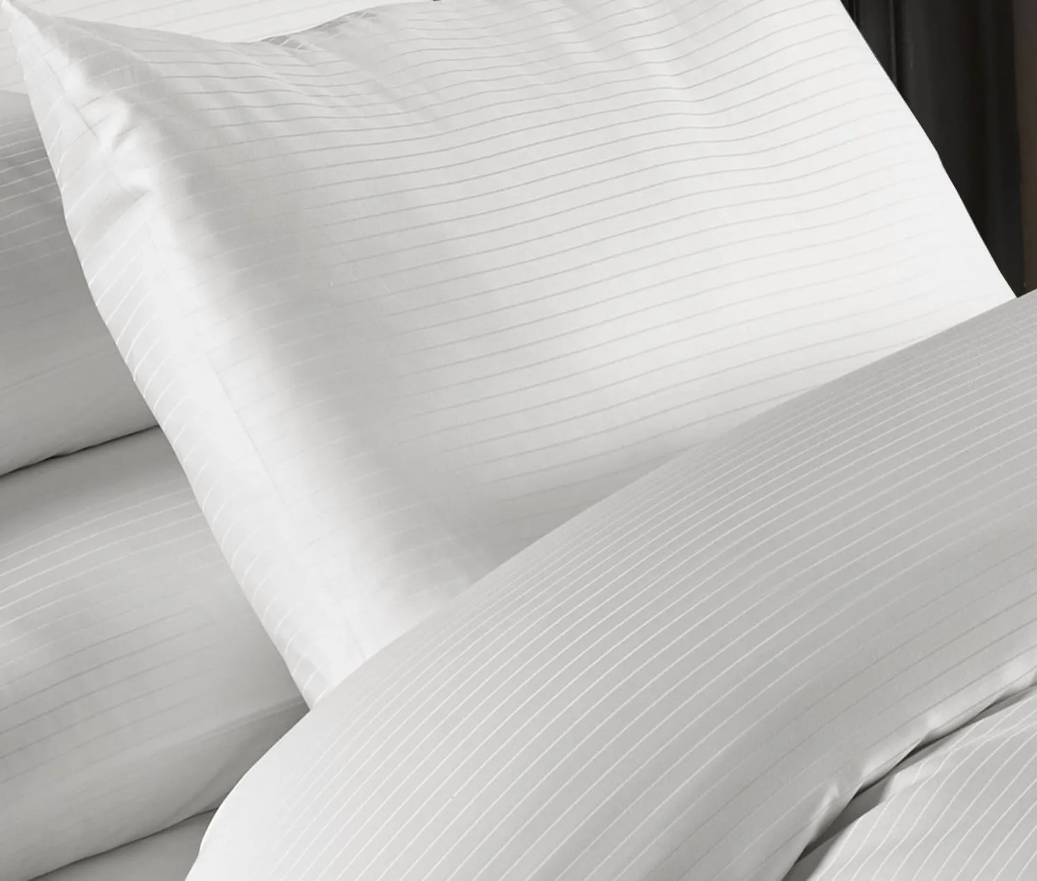 Grosvenor - 1000 Thread Count Pin Stripe Oxford Pillowcase in White