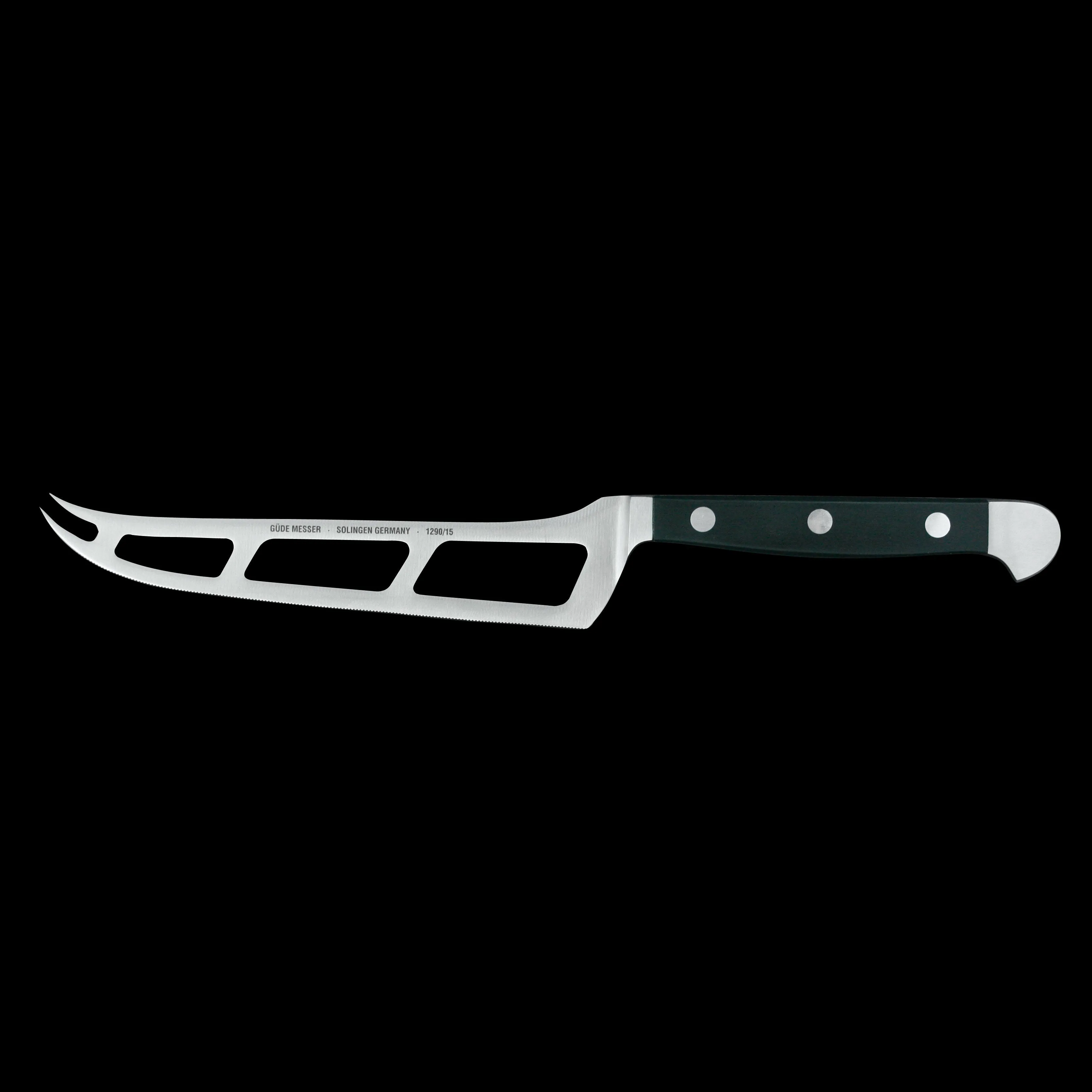 Gude Alpha Cheese Knife With Black Hostaform Handle, 6-In