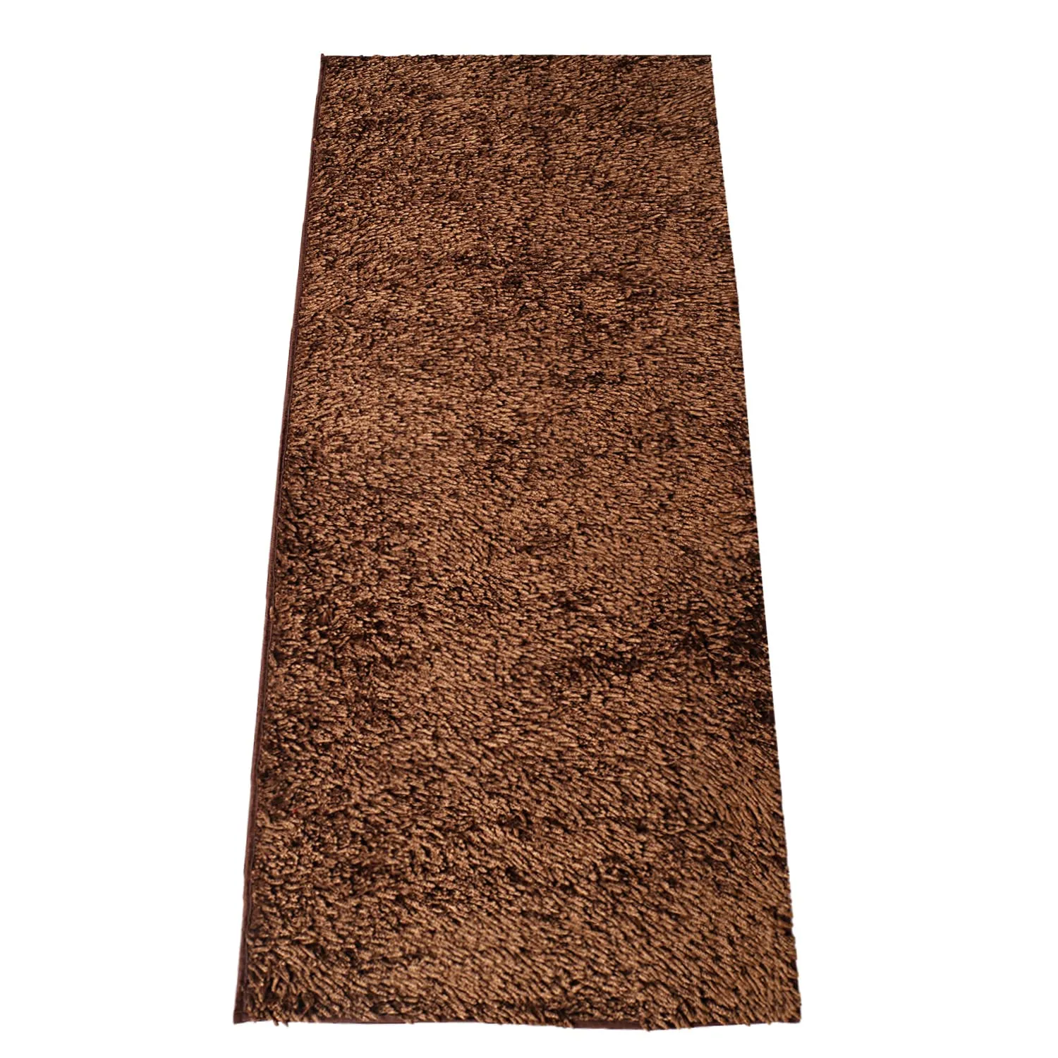 Heart Home Fluffy Shaggy Rug Bedside Runner for Home Décor (Brown)-HS43HEARTH25559