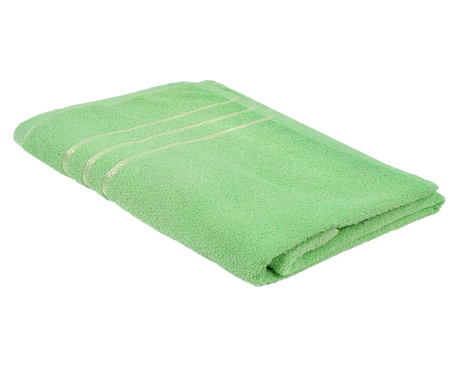 Heart Home Super Soft, Fluffy, Absorbent Cotton Baby, Kids Bath, Face Towel Perfect for Daily Use, 19"x38"- Pack of 2 (Green & Peach)