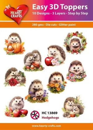 Hearty Crafts Easy 3D Toppers - Hedgehogs