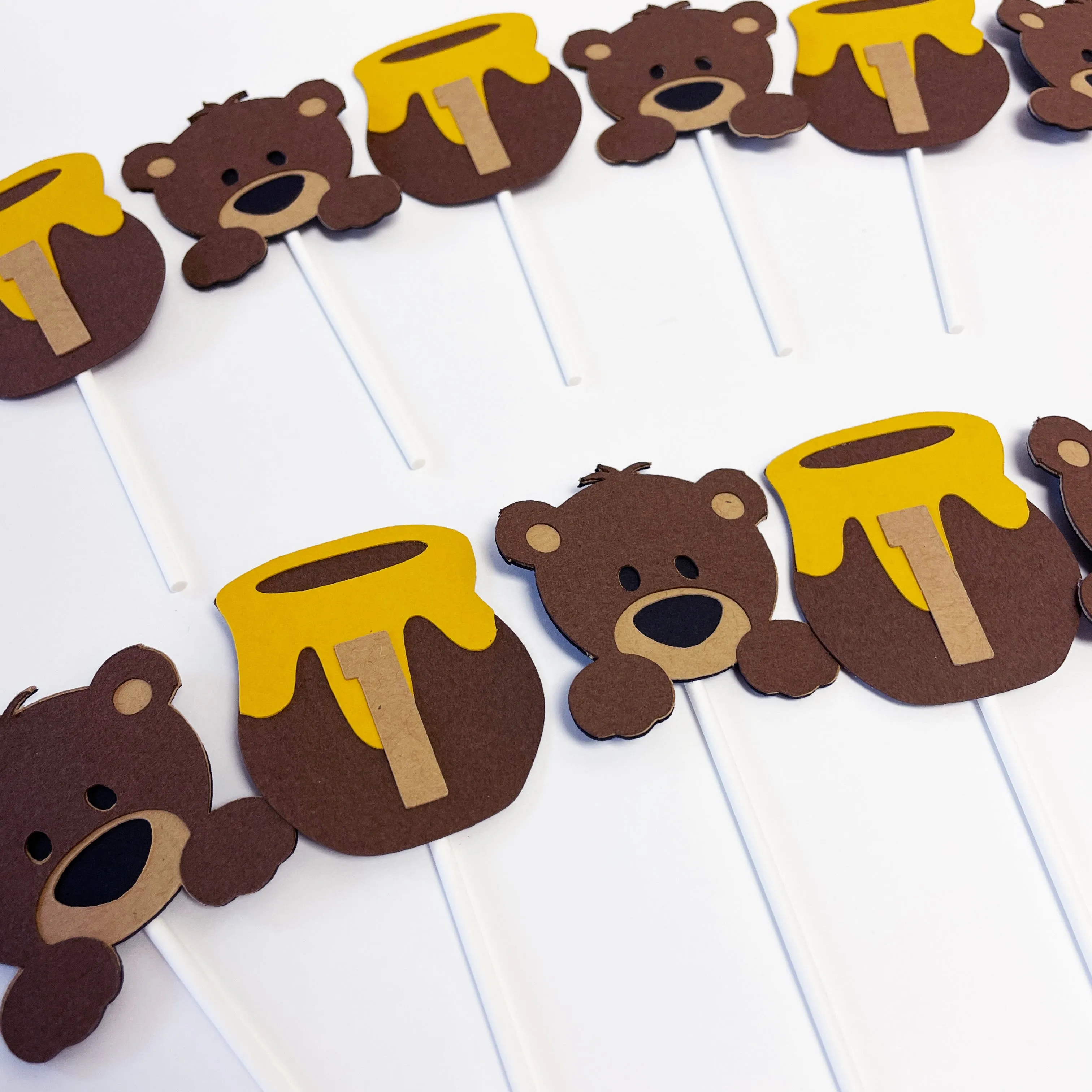 Honey Bear Cupcake Toppers