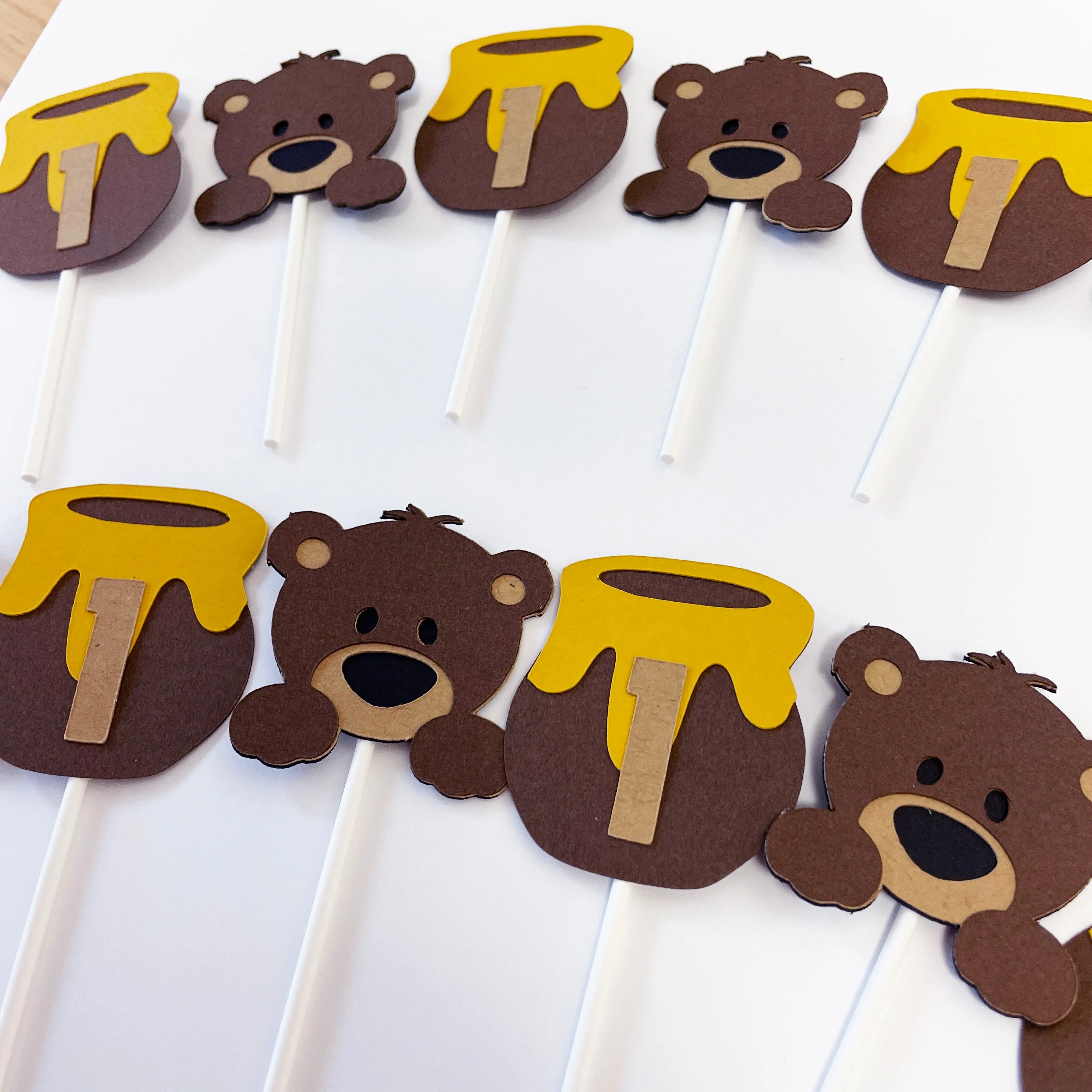 Honey Bear Cupcake Toppers