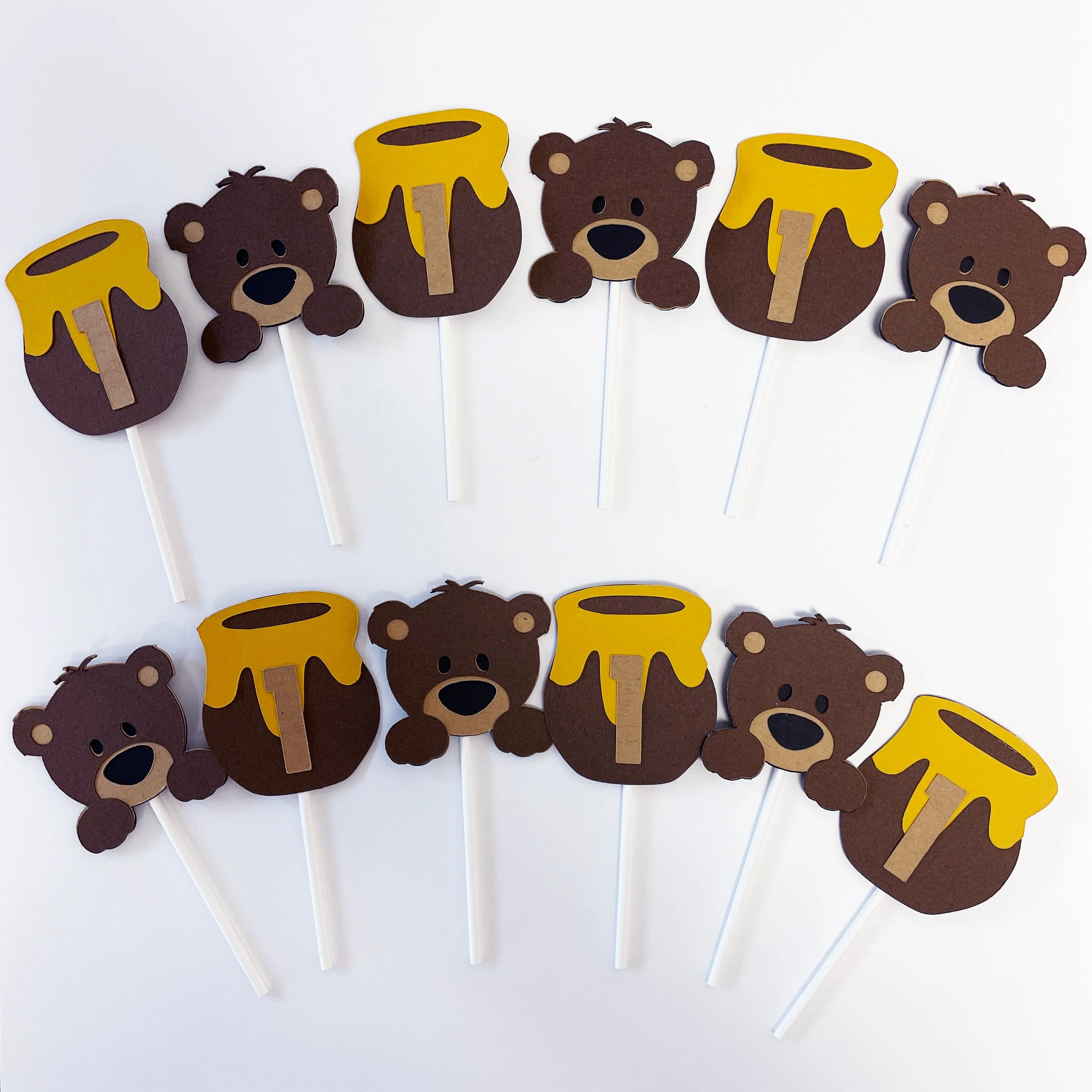 Honey Bear Cupcake Toppers