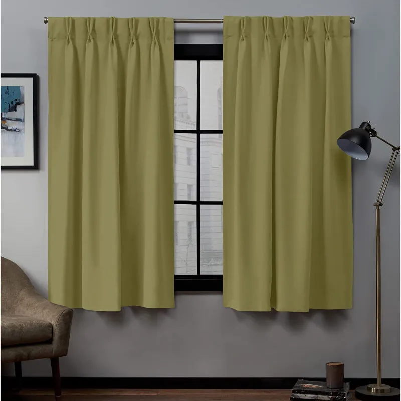 Imora Double Pinch Pleat Medium Width Curtain - Bottle Green