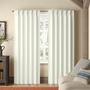 Imora Double Pinch Pleat Medium Width Curtain - Ivory