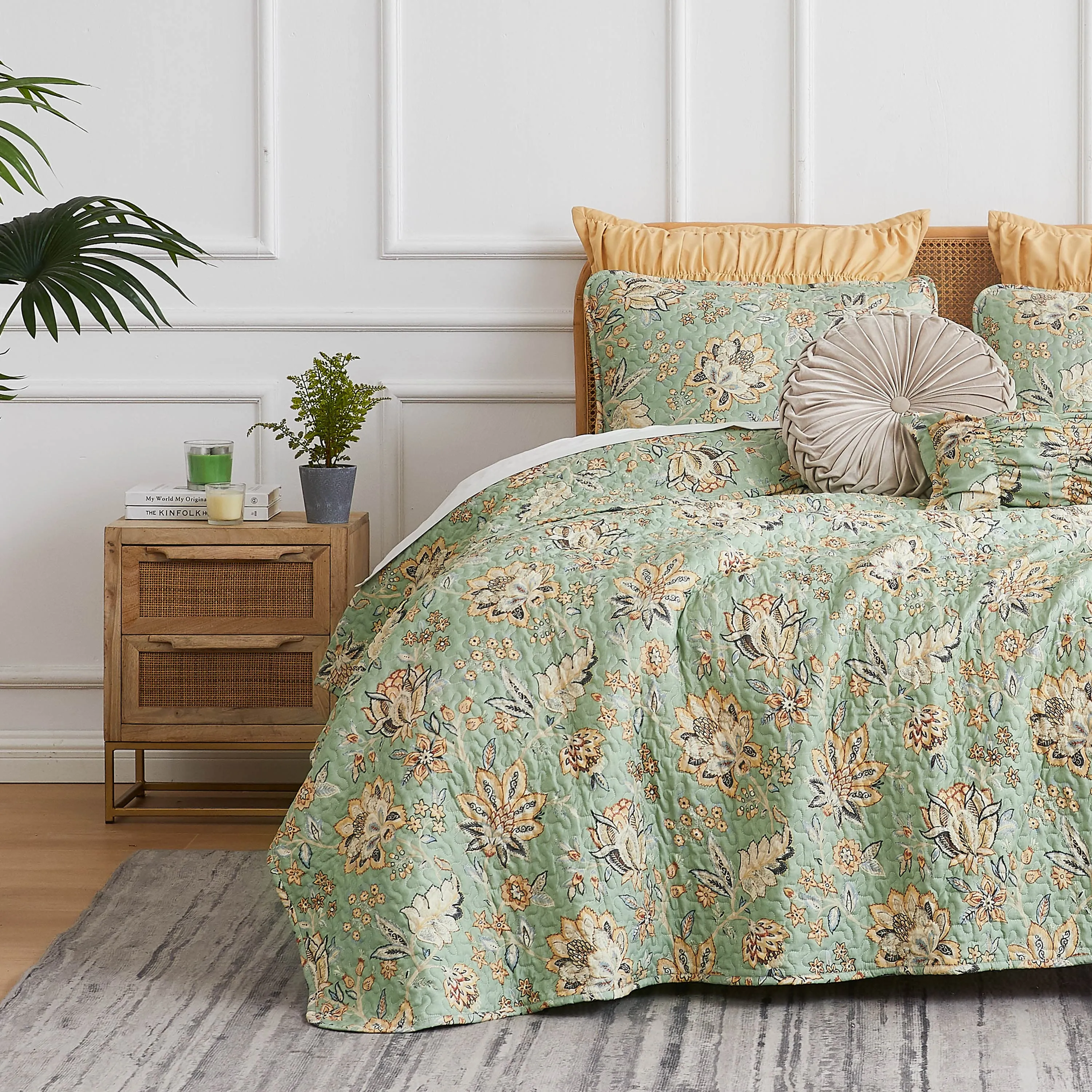 Jacobean Willow 7-Piece Quilt Bedding Set