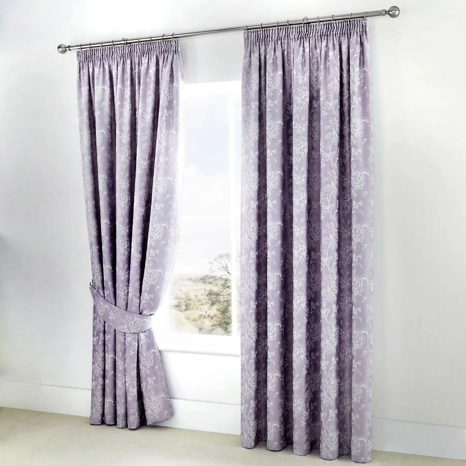 Jasmine Tape Top Pencil Pleat Curtains