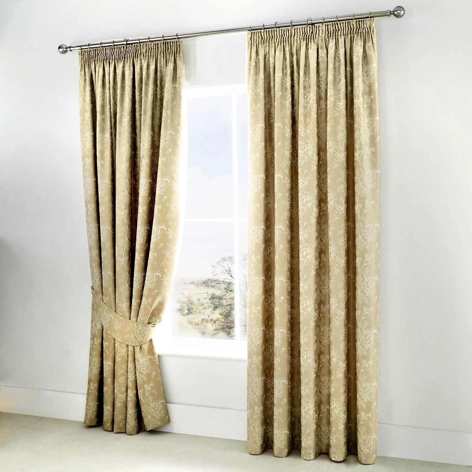 Jasmine Tape Top Pencil Pleat Curtains