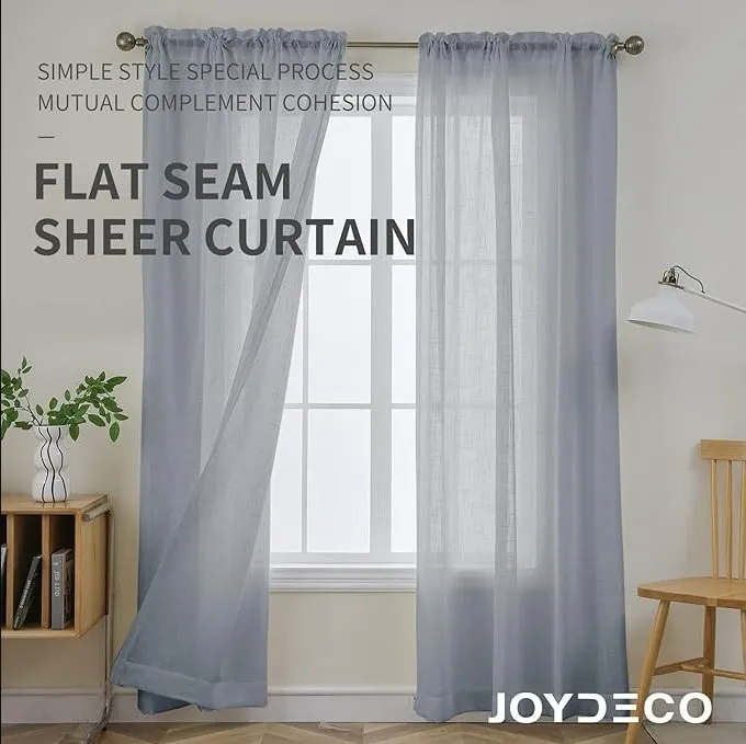 Joydeco Custom Sheer Curtains