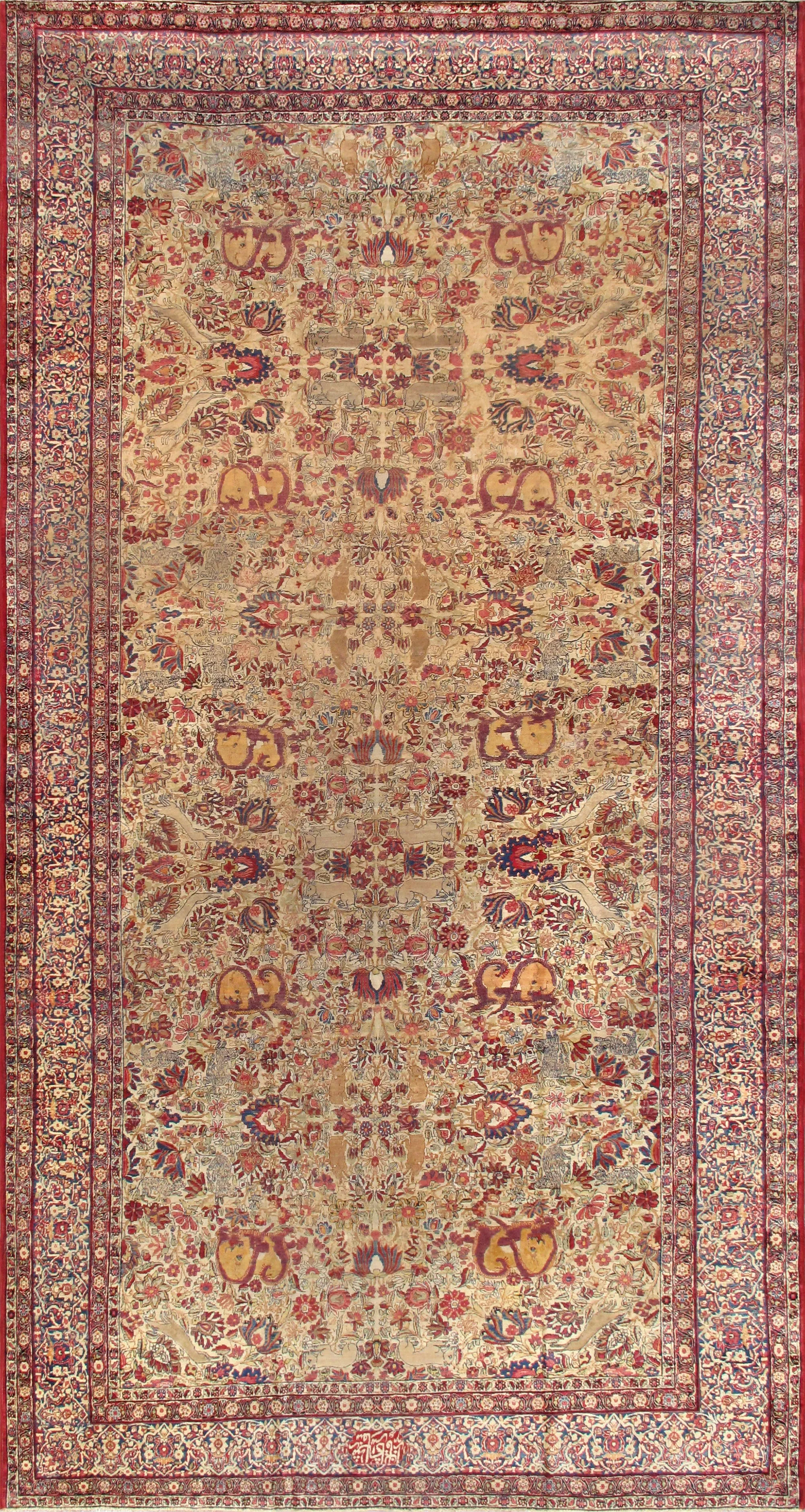 Kermanshah Collection Hand-Knotted Lamb's Wool Area Rug