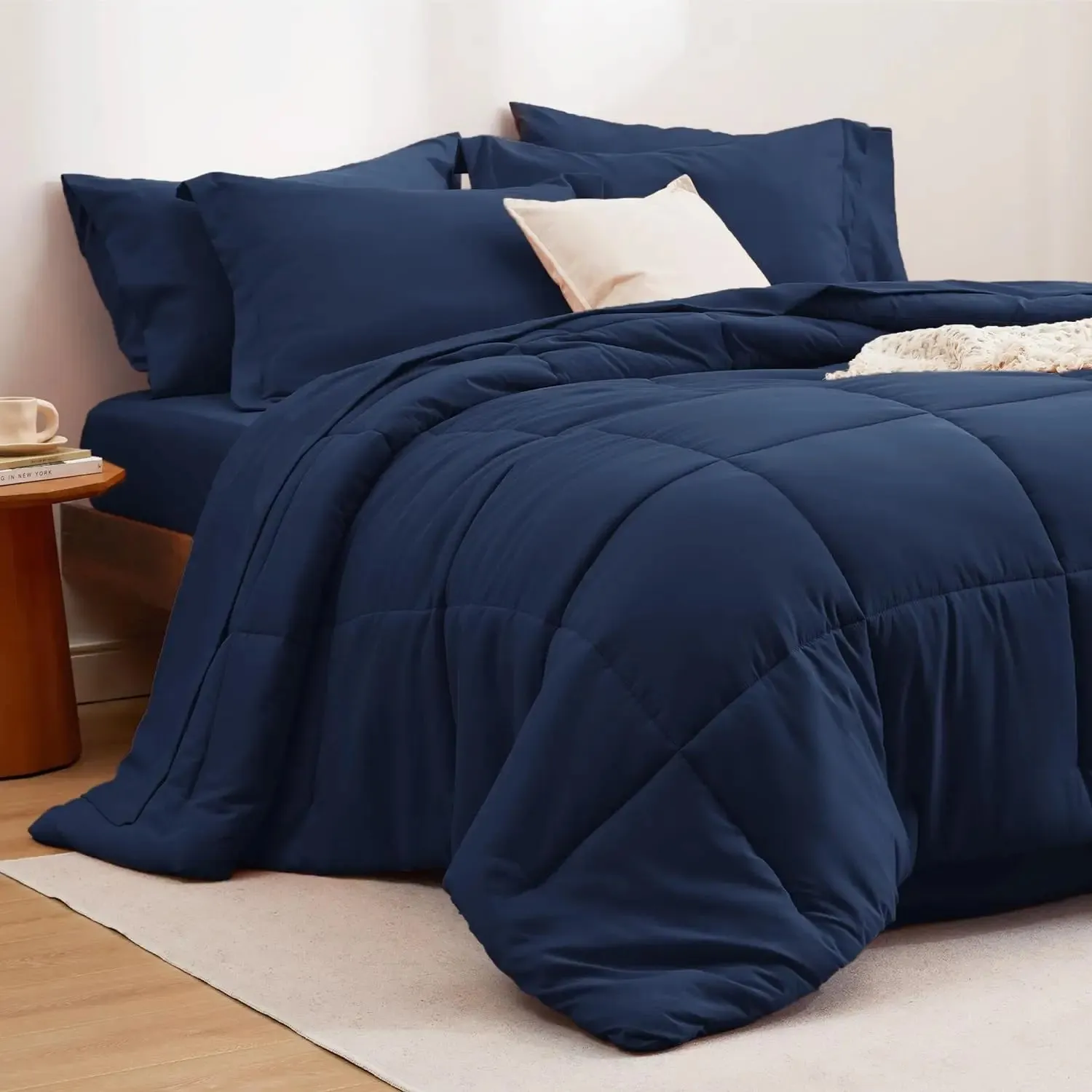 King Size 7-Piece Reversible Bedding Set