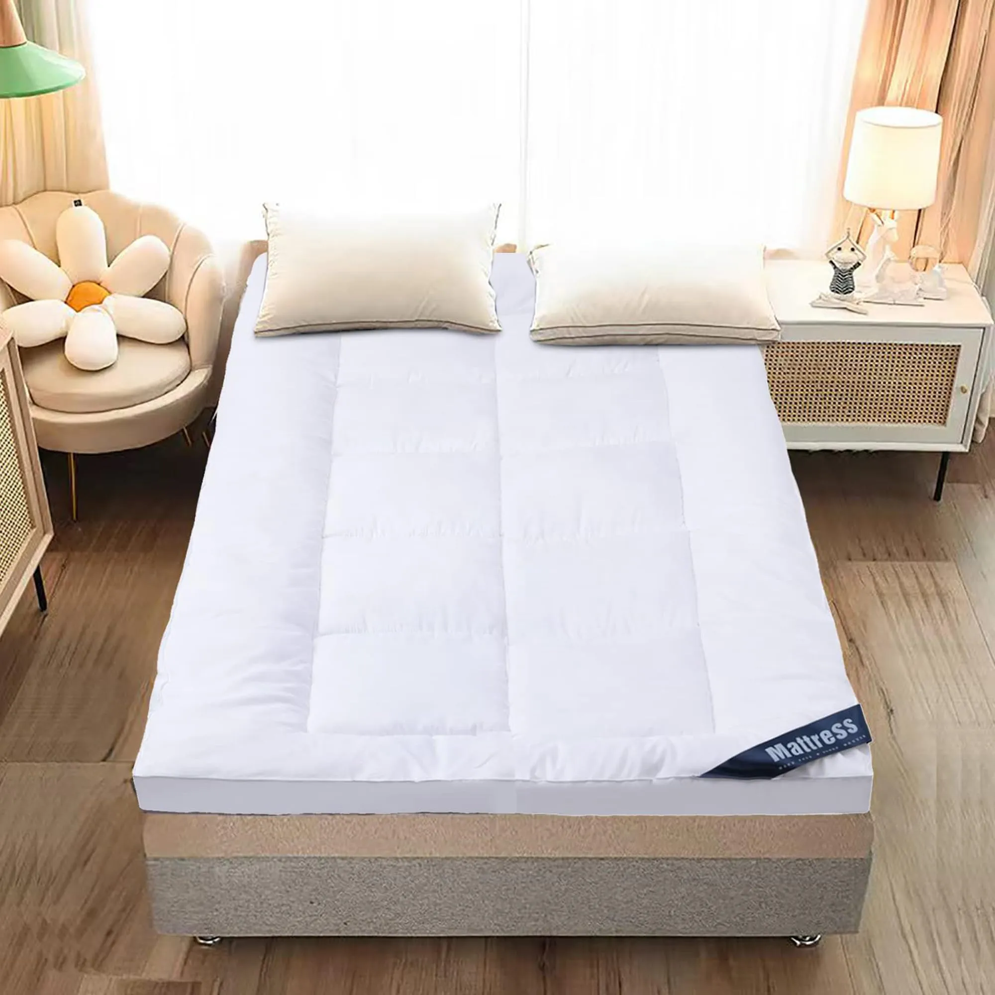 Kuber IndustriesMattress Topper/Padding|Mattress for Comfortable Sleep 3 x 6.5 Feet|WHITE