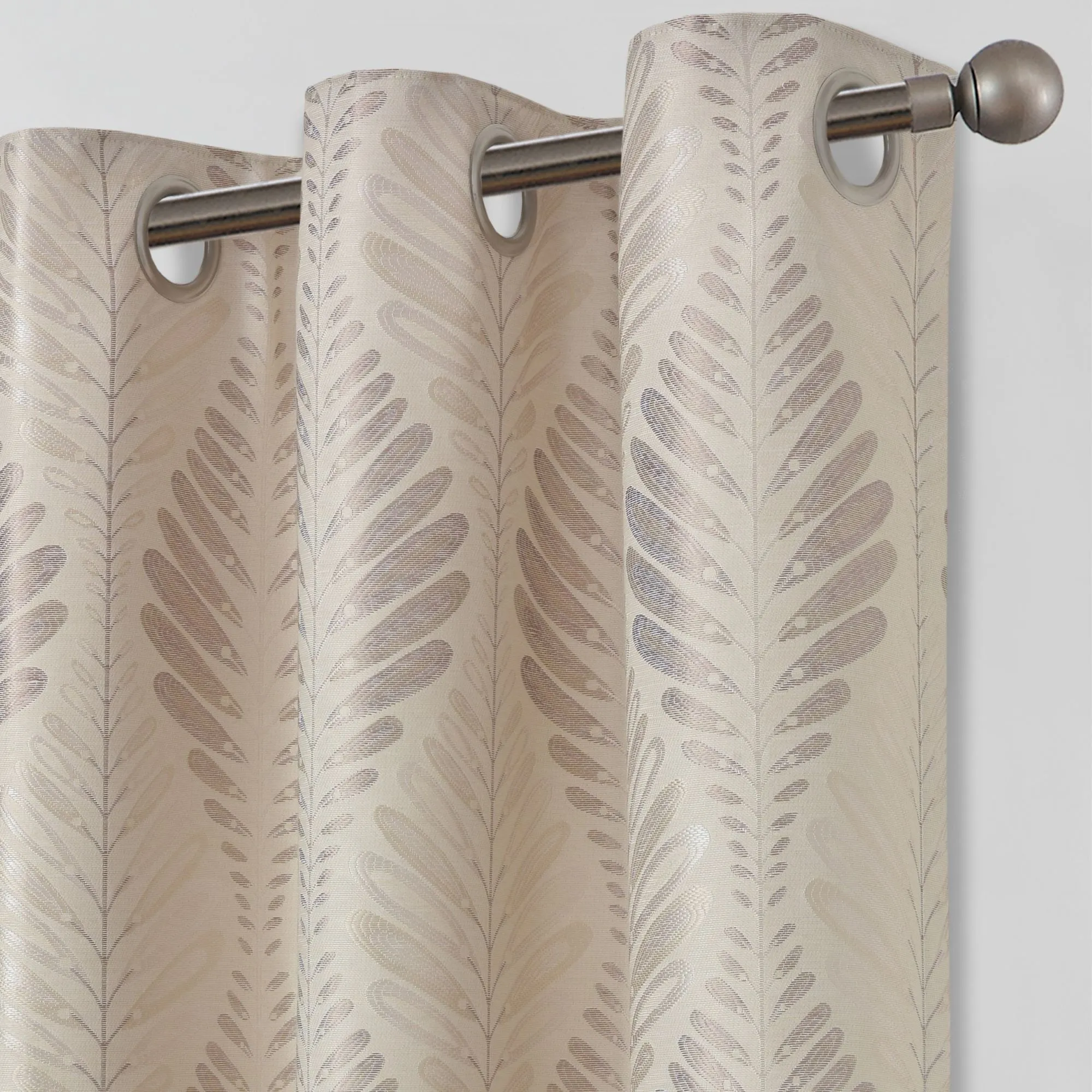 Lewis's Clarion Patterned Eyelet Curtains - Natural