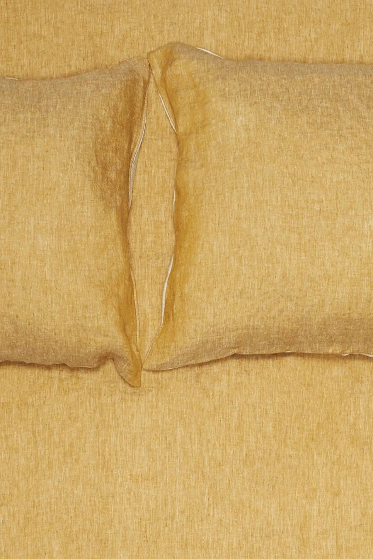 Linen Bedding Two Tone Stonewashed in Curry Color