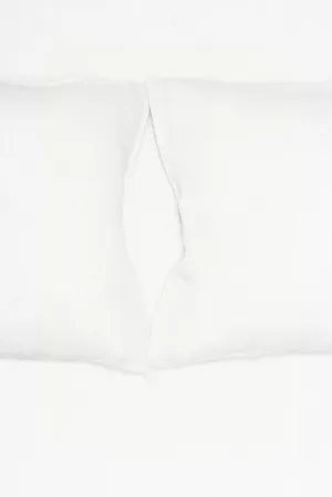 Linen Bedding Two Tone Stonewashed in White Color