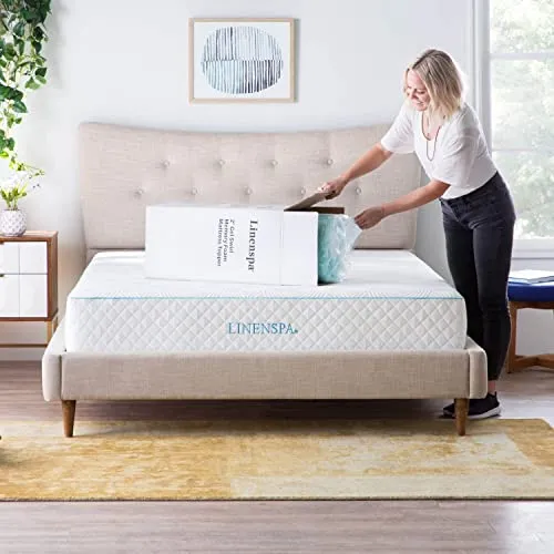 Linenspa 3 Inch Mattress Topper Queen - Gel Swirl Memory Foam Twin XL Mattress Topper - CertiPUR-US Certified - Twin XL Size - Dorm Room Essentials