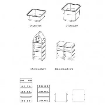 Lucky Baby Children's House Storage Rack Extended