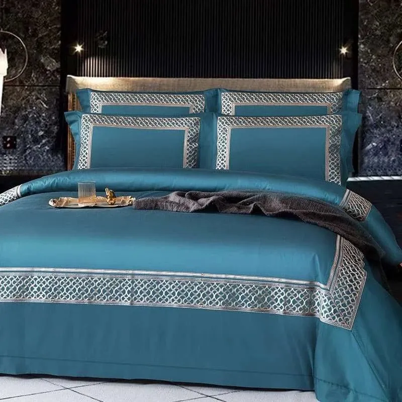 Luxury Elegance 1400 TC Cotton Embroidered Bedding Set