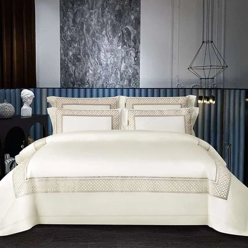 Luxury Elegance 1400 TC Cotton Embroidered Bedding Set