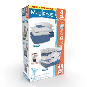 MagicBag Instant Space Saver Storage - Cube, X-Large - Set of 4