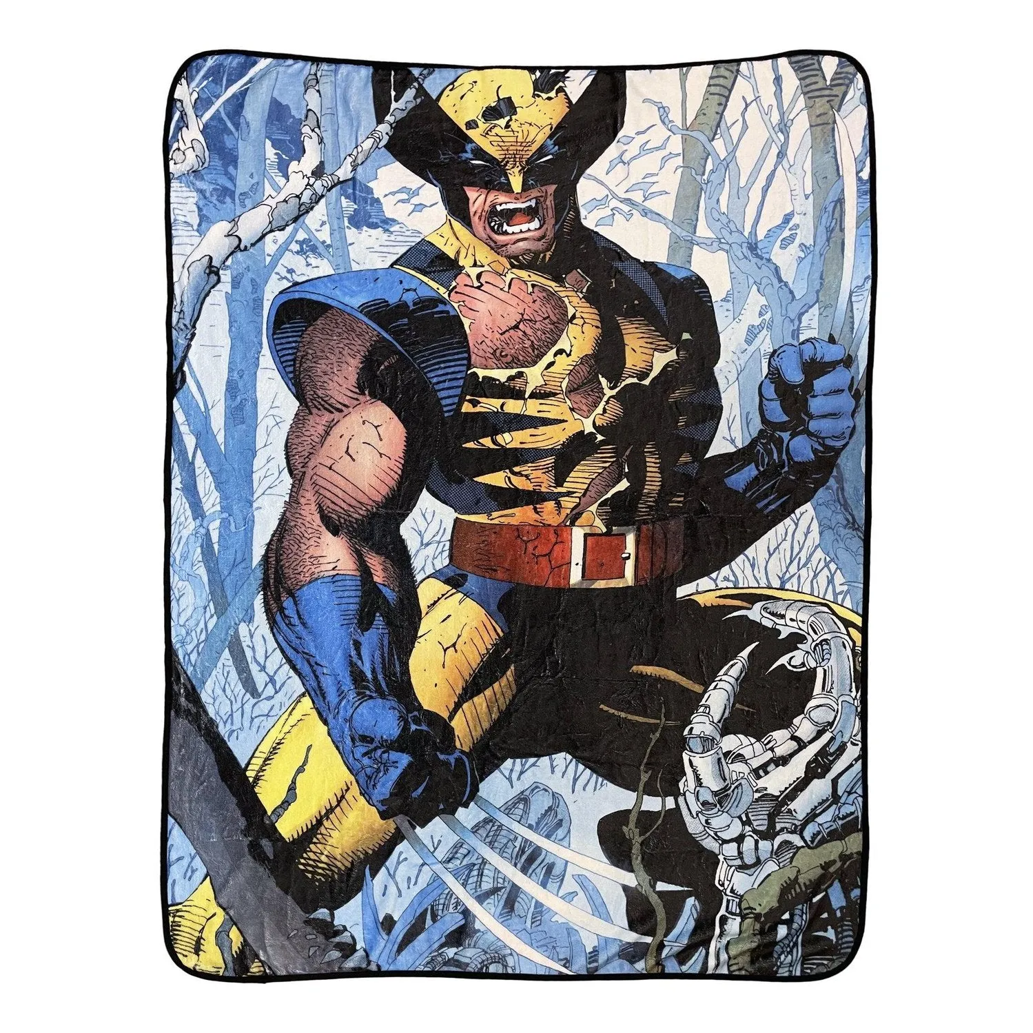 Marvel Wolverine Cover Jim Lee Fleece Throw Blanket