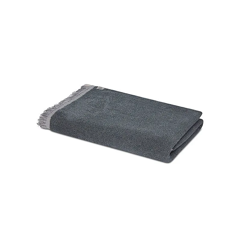 Melange Terry Cotton Bath Towel - Dark Grey