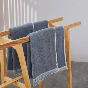 Melange Terry Cotton Bath Towel - Indigo