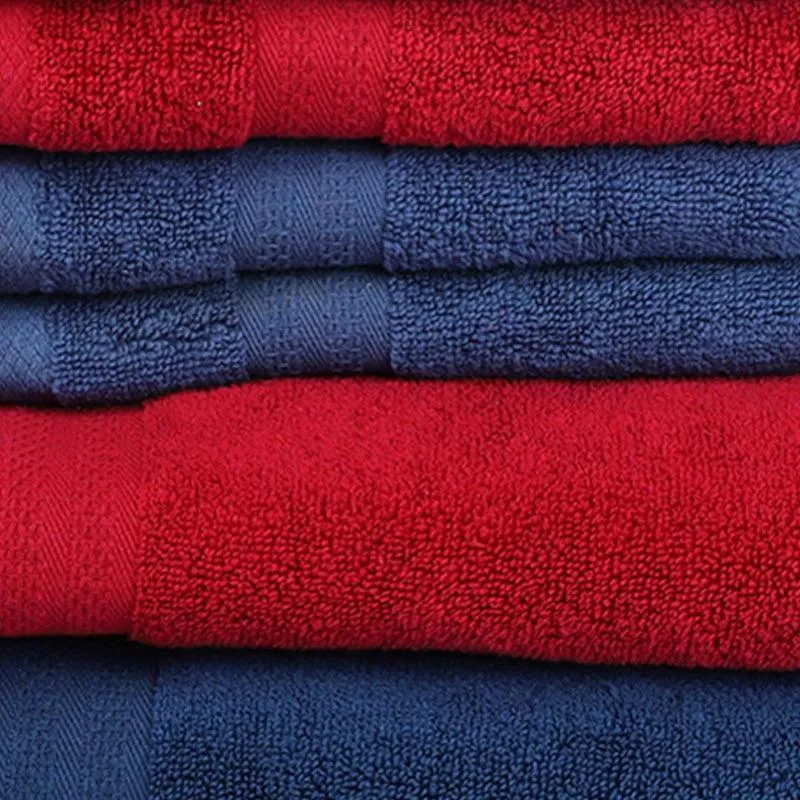 Miorah Hand & Face Towel Combo (Red & Blue) - Six Piece Set