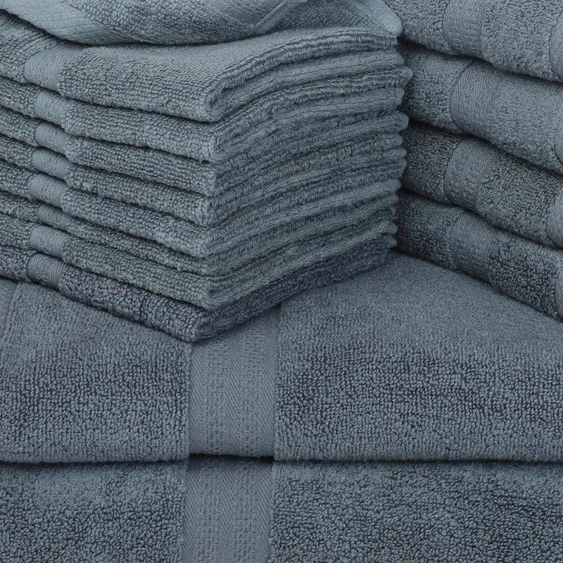 Miorah Towel Combo (Grey) - Set Of Fourteen