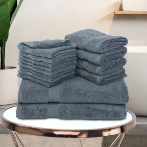 Miorah Towel Combo (Grey) - Set Of Fourteen