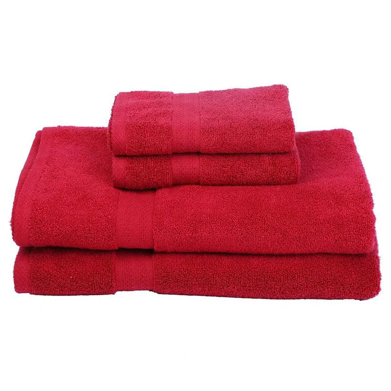 Miorah Towel Combo (Red) - Four Piece Set