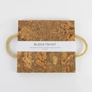 Natural Cork Block Trivet