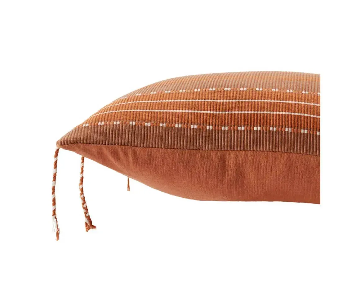 Navida NAD02 Warm Taupe/Terracotta Pillow