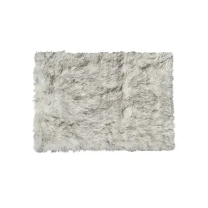 OMBRE GRAY FAUX SHEEPSKIN RUG