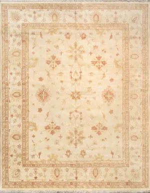 Oushak Collection Hand-Knotted Lamb's Wool Area Rug-11' 9" X 14'11" , Ivory