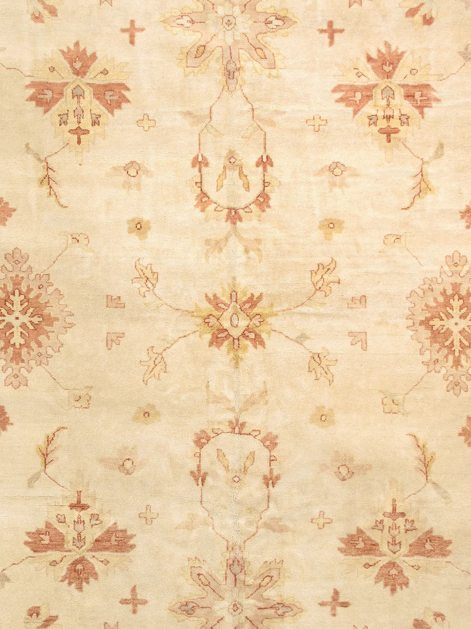 Oushak Collection Hand-Knotted Lamb's Wool Area Rug-11' 9" X 14'11" , Ivory