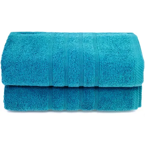 Pack of 2 Large Super Jumbo Bath Sheets 100 X 200cm 100% Egyptian Cotton Soft Towels 500 GSM