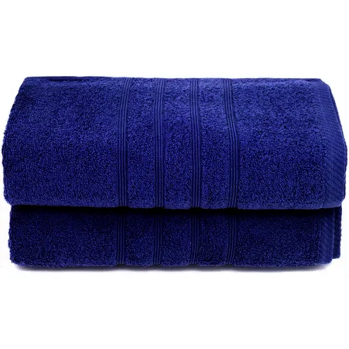 Pack of 2 Large Super Jumbo Bath Sheets 100 X 200cm 100% Egyptian Cotton Soft Towels 500 GSM