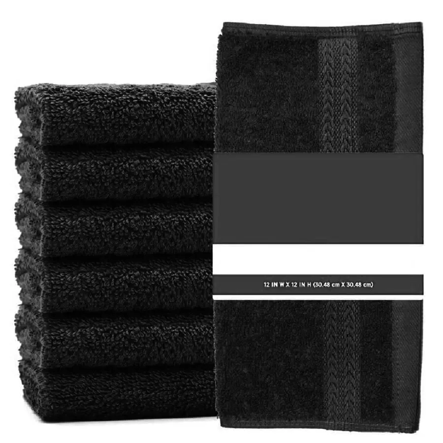 Pack of face towels12 Face Cloth Towels 100% Egyptian Cotton Flannel Soft 500 GSM