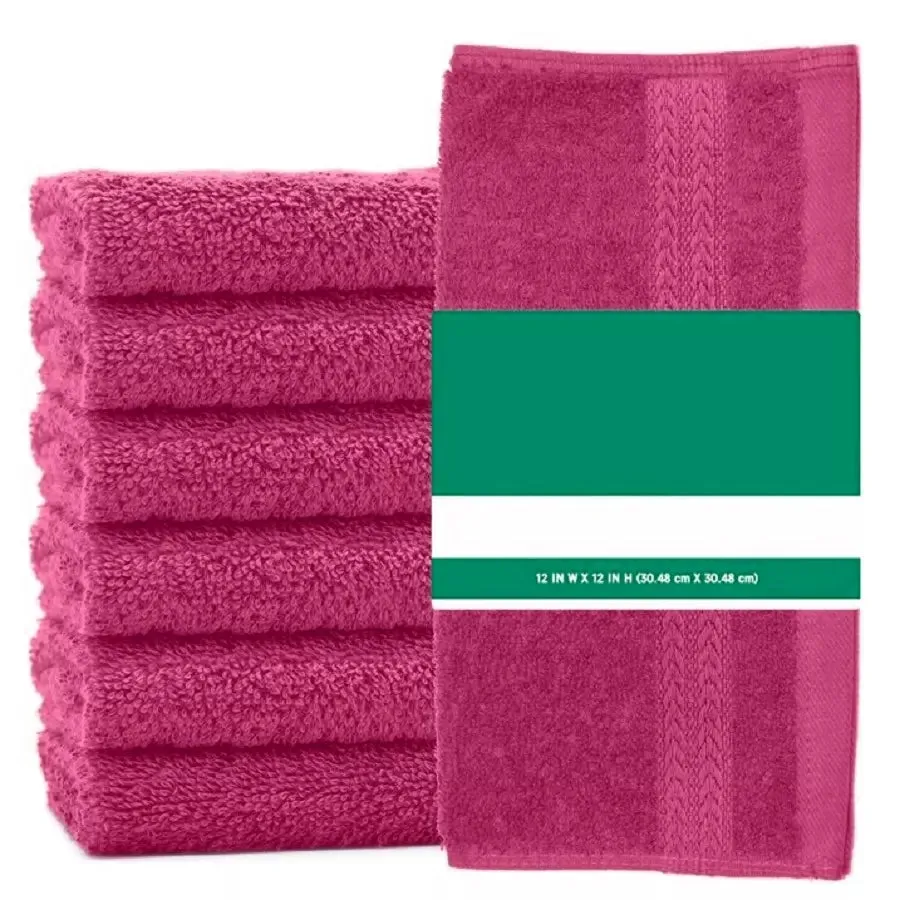 Pack of face towels12 Face Cloth Towels 100% Egyptian Cotton Flannel Soft 500 GSM